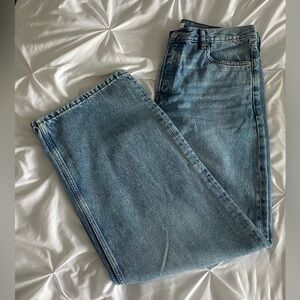Mango Straight Wide Leg Jeans
